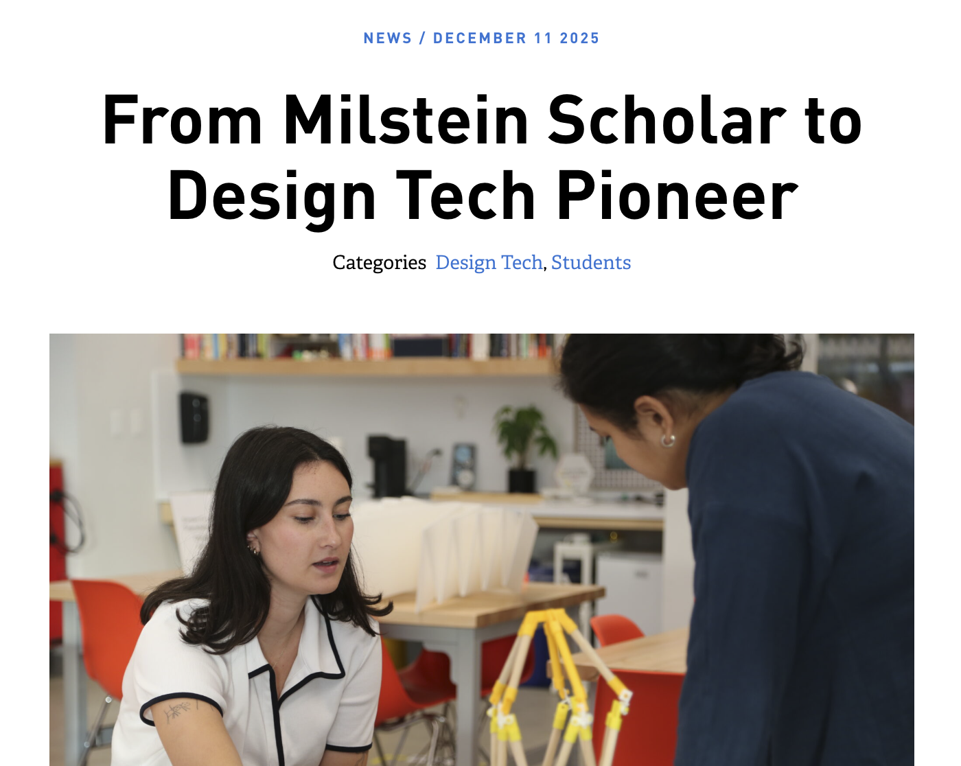 Cornell Tech article