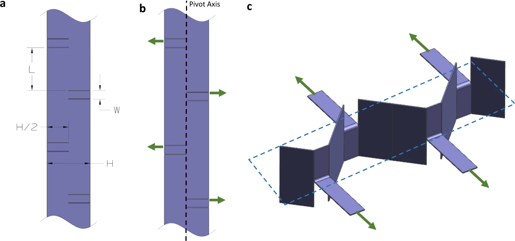 Kirigami cut patterns