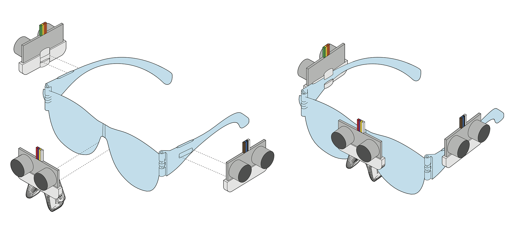 Isometric view - glasses